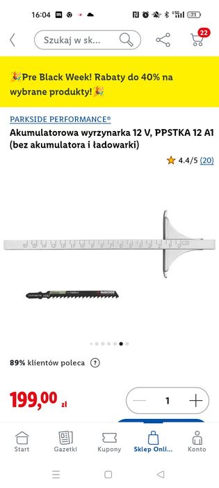 Akumulatorowa wyrzynarka PARKSIDE PERFORMANCE PPSTKA 12 A1 – nowa, z p