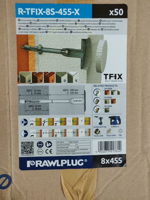 Kołki do styropianu Rawlplug długie 45,5cm