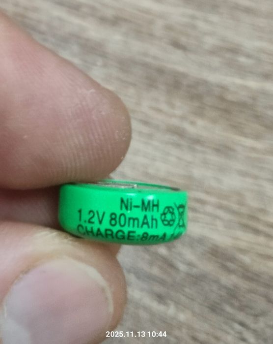 Акумулятор 1.2В 80mah для реле (таймеру) часу