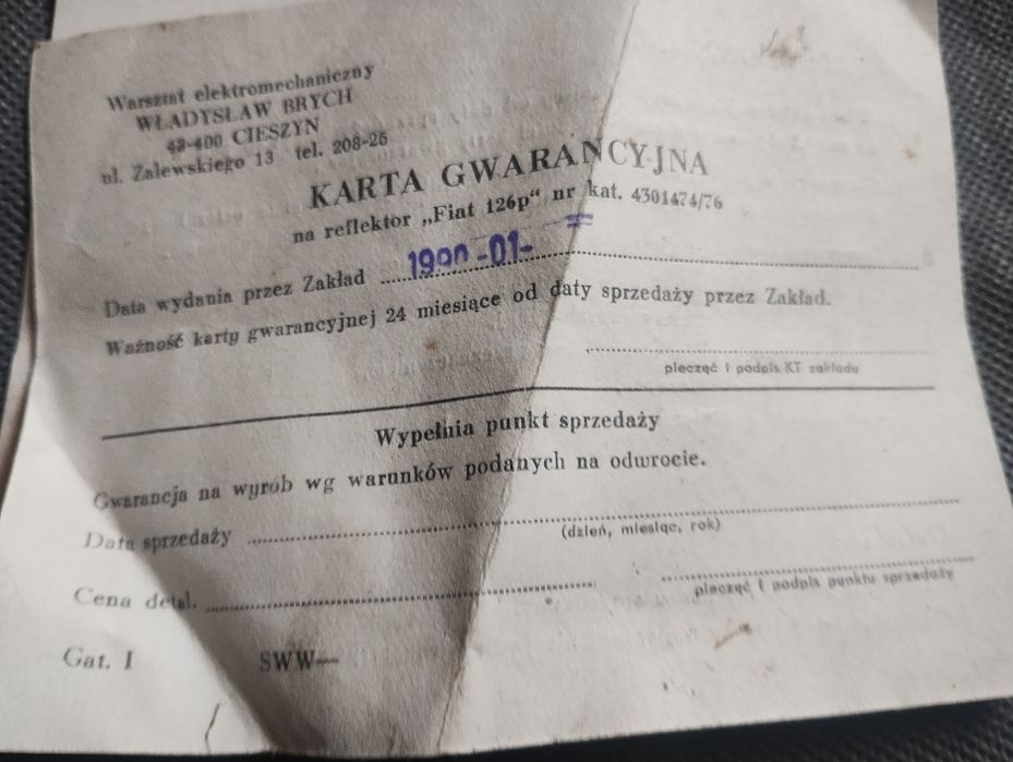 Reflektor lampy   przednie Fiat 126p