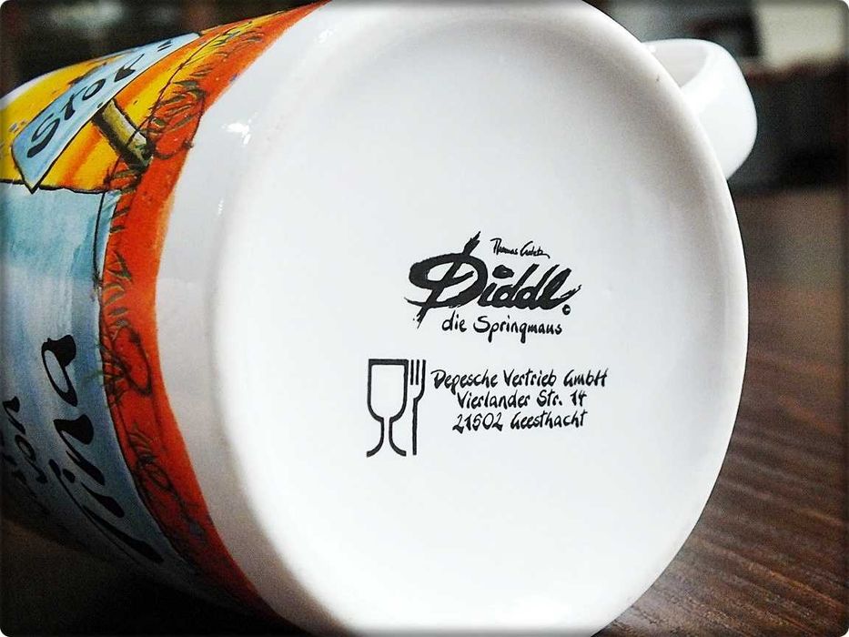 Kubek Diddl Sygnowany Thomas Coletz Porcelana Niemcy Kolekcjonerski