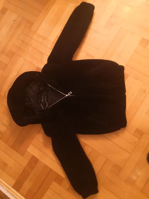 Futerko, kurtka pluszowa czarna xxs