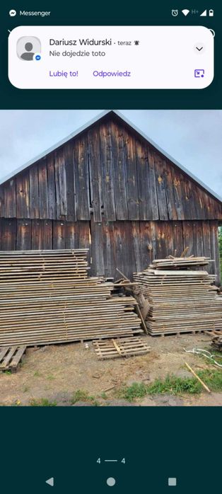 Rozbiórka stodół,wymiana desek na nowe za darmo