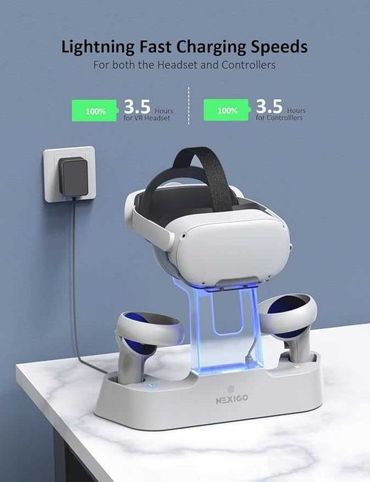 Stacja ładująca do zestawu słuchawkowego i kontrolera do Oculus Quest2