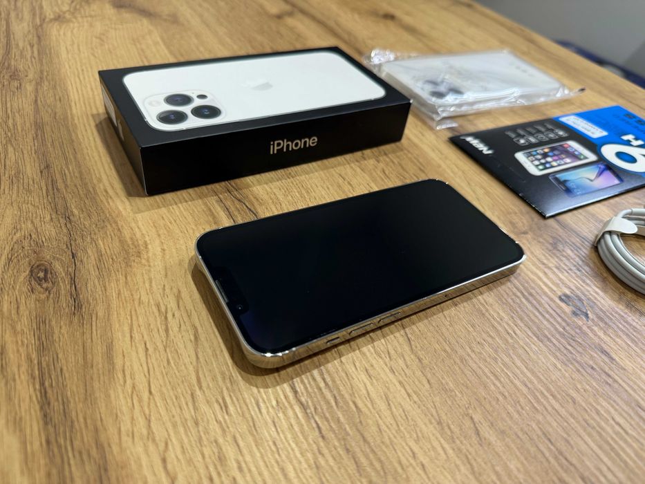 Okazja!! Iphone 13 Pro Biały/Srebrny ! Bateria 100% Gwarancja! Super Stan!