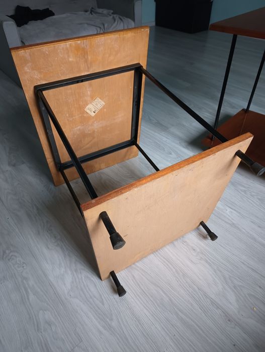 Stolik RTV stół PRL Vintage fajny oryginalny stan 2 szt