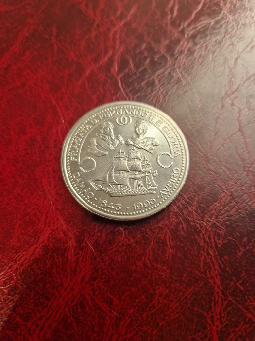 Moeda 1000 escudos prata Fragata D. Fernando II e Glória