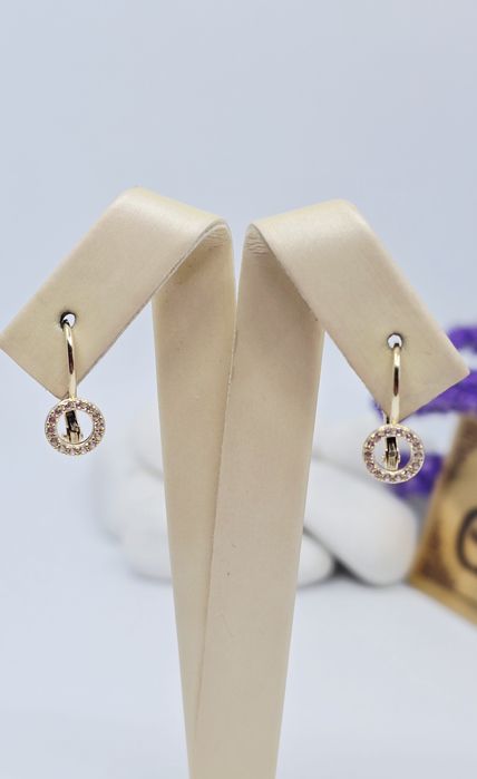 Złote kolczyki francuskie zapięcie próba 585 14k