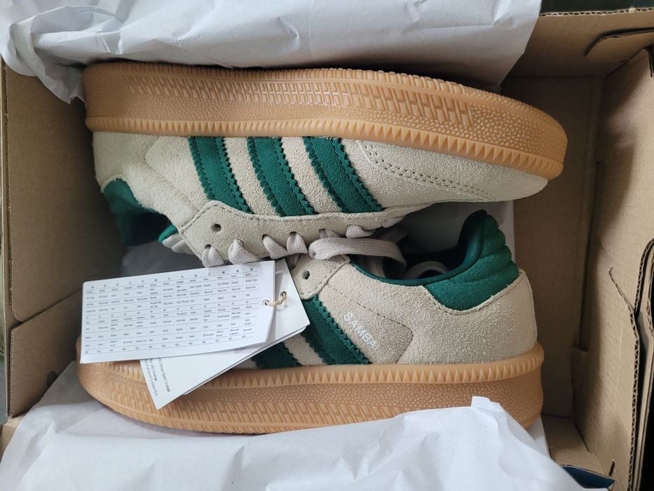 Nowe Adidas Samba XLG  r. 36.5 Zamsz Beżowe Zielone