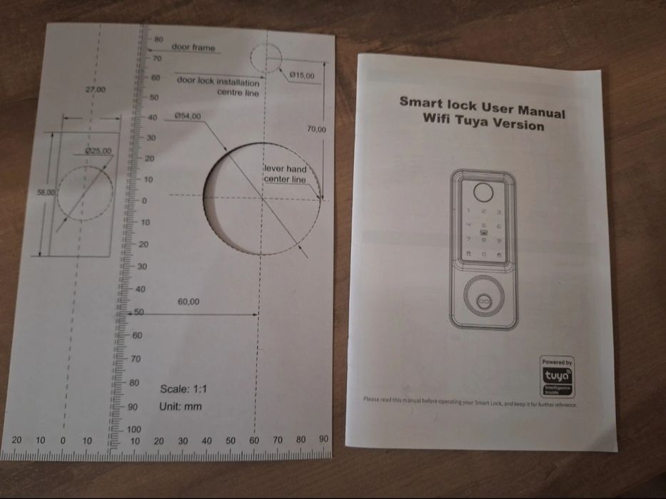 Nowy inteligentny zamek do drzwi odcisk palca karta klucz