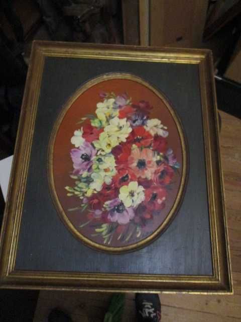 Pintura quadro a óleo flores lucilia monteiro?