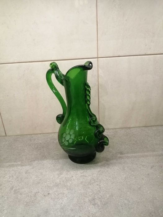 Wazon szklany Łysa Góra? W. Sawczuk?