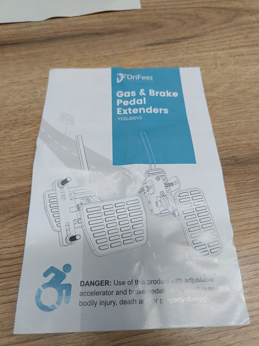 Zespół przedłużaczy pedału gazu hamulca