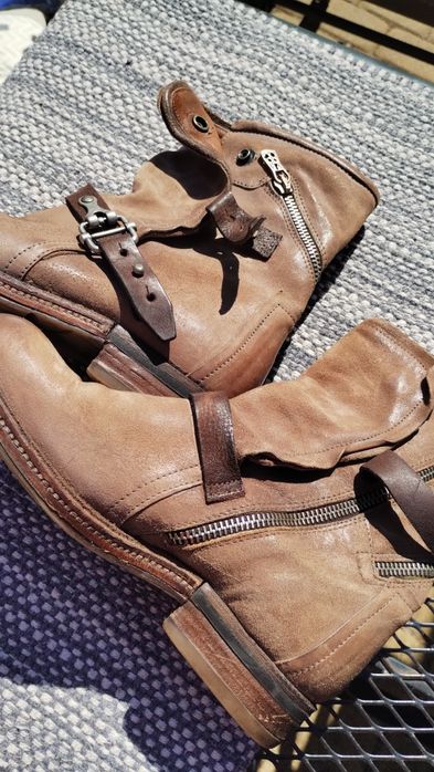 Buty damskie skórzane botki