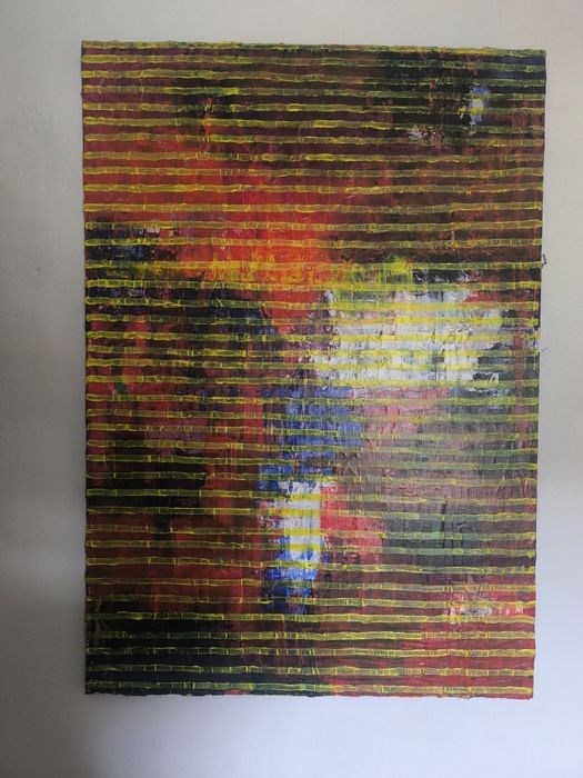 Quadro "Deep connection" pintado a acrílico