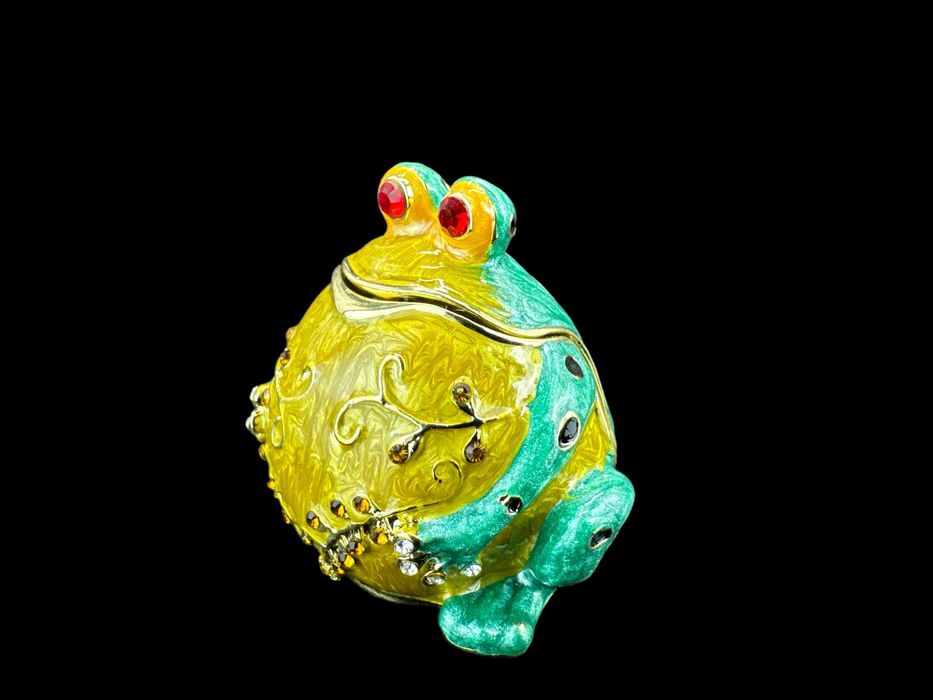 Siedząca Żaba Szkatułka Faberge P23089c