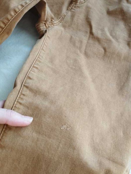 Calças skinny camel L mulher