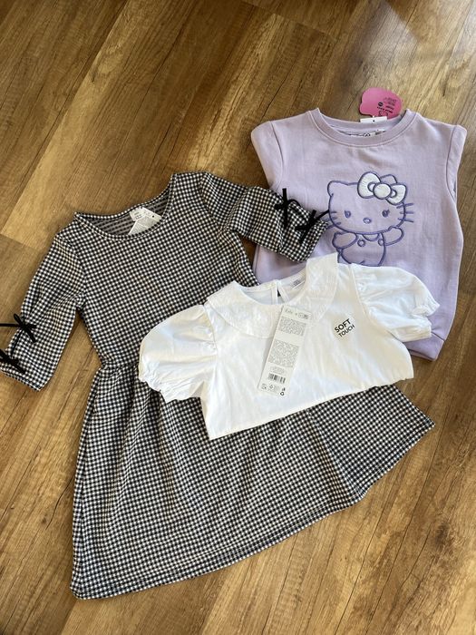 Zestaw niwych ubranek dziewczęcych 116