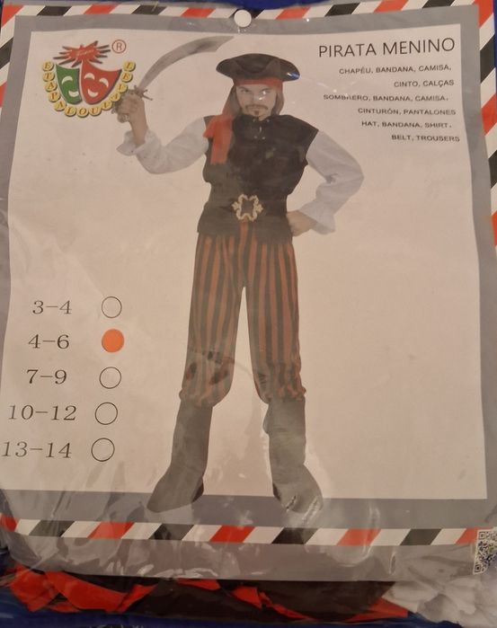 Disfarce carnaval pirata