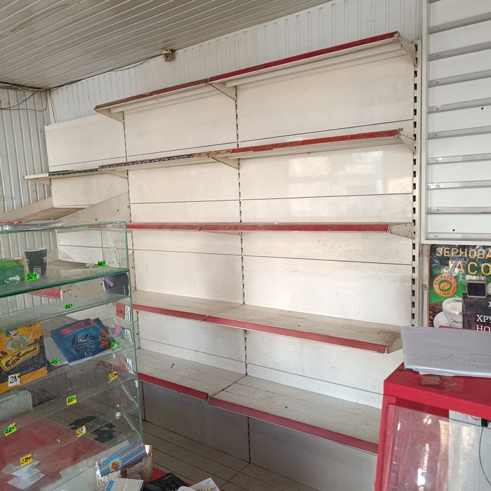 Стелаж металевий зі спинкою , стеллаж металлический со спинкой