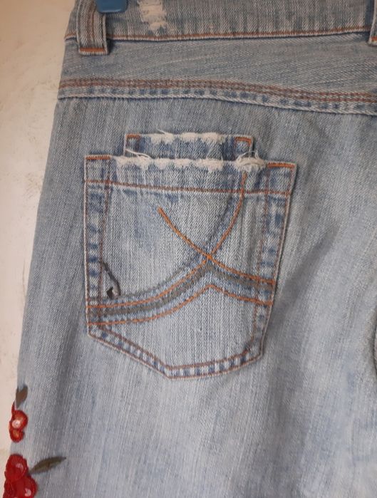 Spodnie jeansowe z haftem S.Oliver – boho unikatowe  38 40