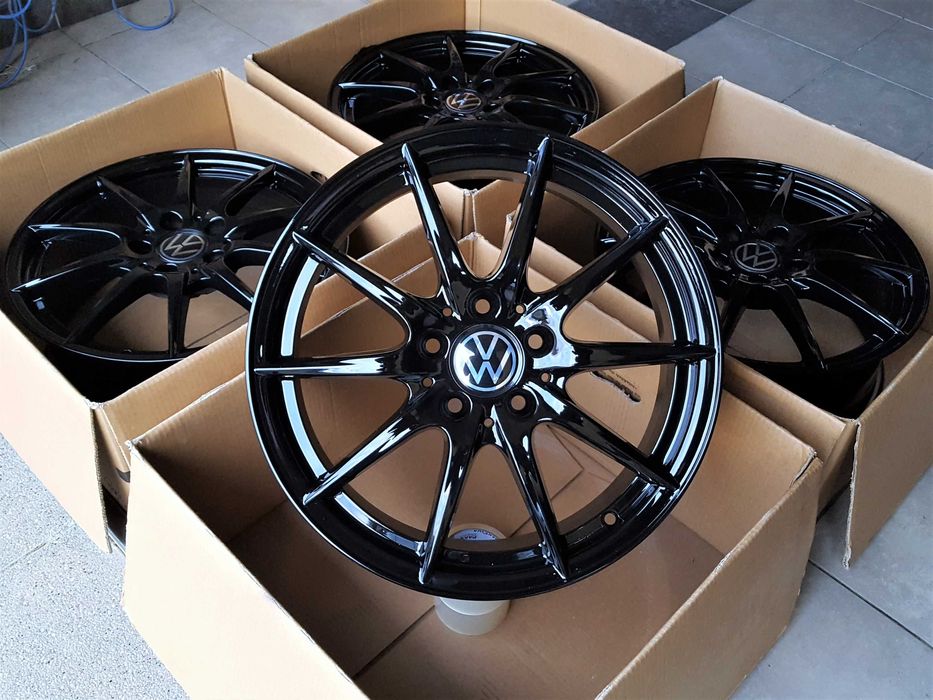 Alufelgi 17 5x112 VW Golf Passat Touran Jetta Caddy T-Roc Czarne 256#