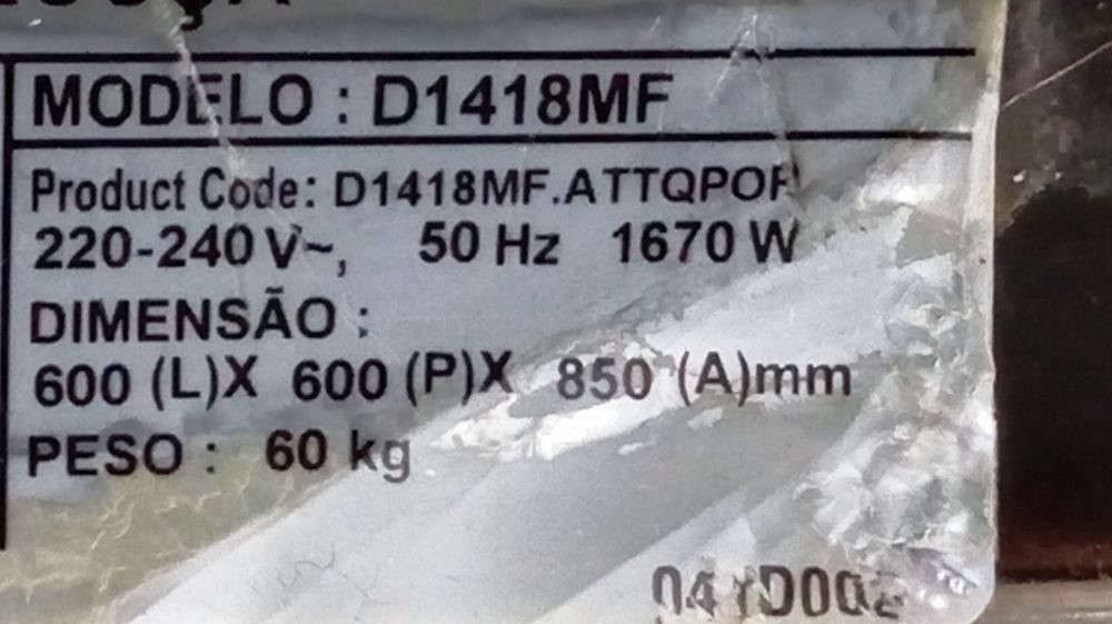 Máquina lavar loiça LG D1418MF