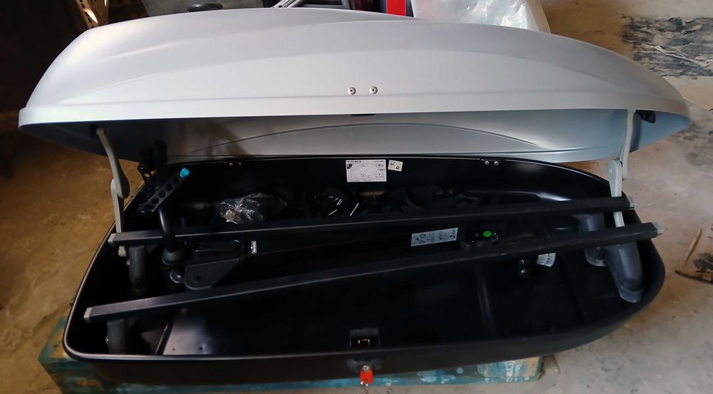 Mala Tejadilho 240L, Barras ORIGINAIS HONDA, Suporte PARA 2 BICICLETAS