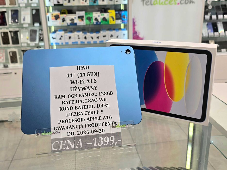 IPad 11' 11th gen 128GB Bat. 100% GWARANCJA Telakces Felicity *Raty 0%