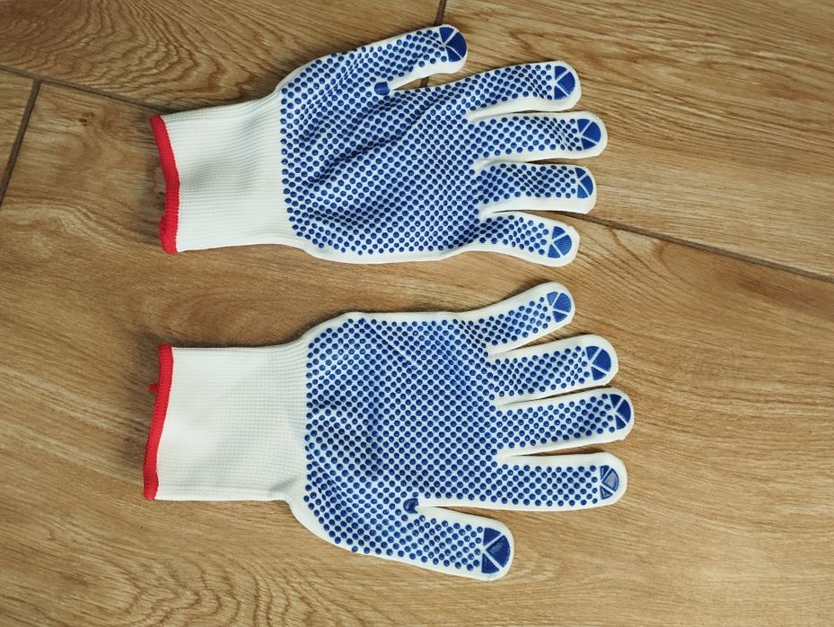 Rękawiczki robocze 100 par, magazynowe, BHP, nakrapiane jednostronnie