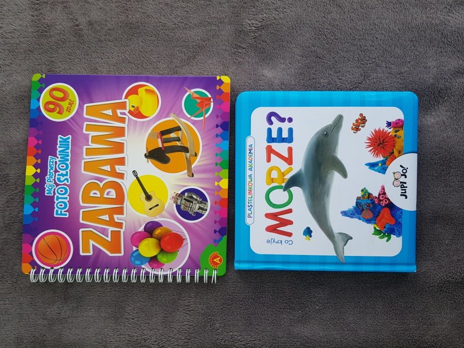 Nowe dwie książeczki niedzięce niemowlęce słownik edukacyjne