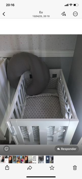 Berço micuna , lacado branco