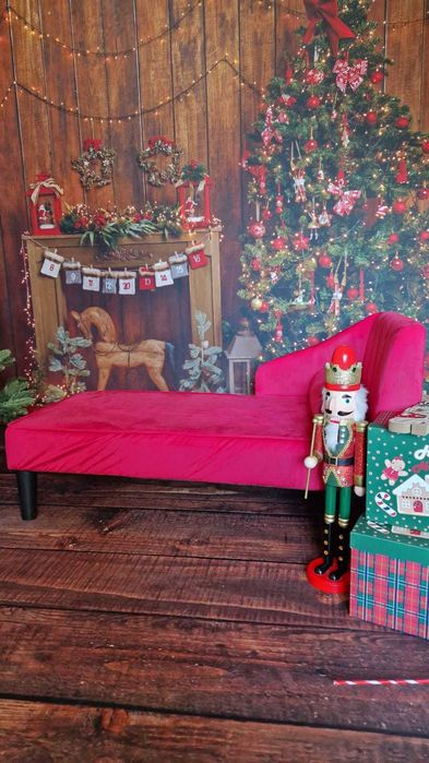 Szezlong welurowy/Sofka 2os. do sesji fotograficznych 100x50cm