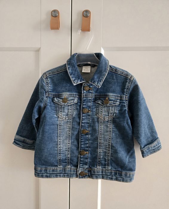 Mięciutka bawełniana kurteczka/ bluza Lindex, rozm. 74, kurka jeansowa