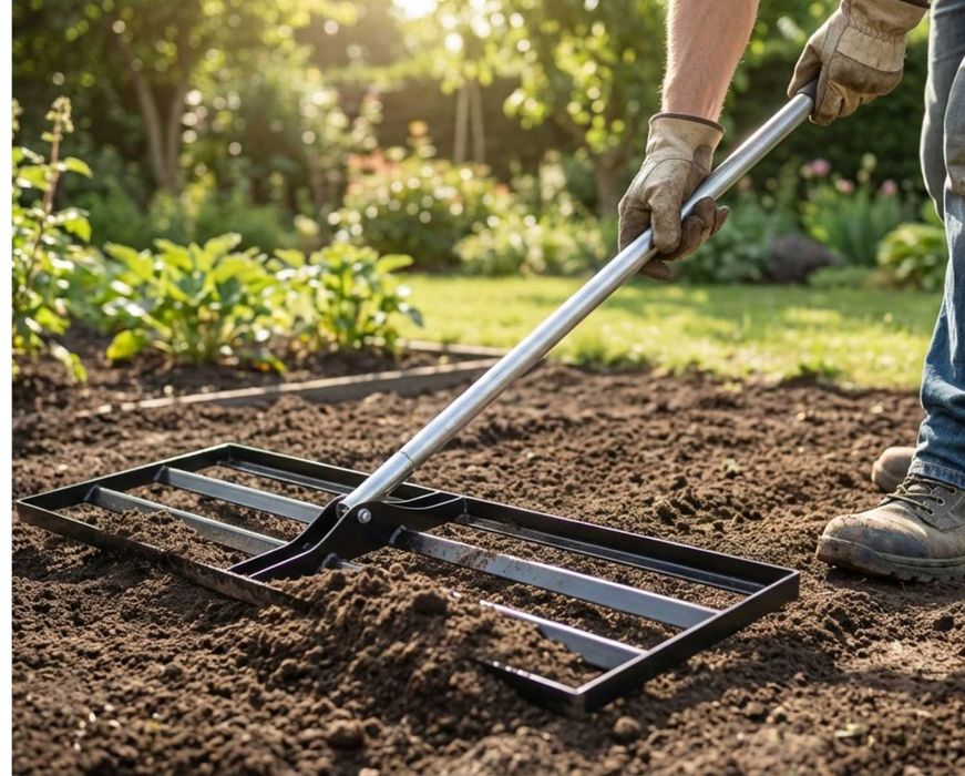 Równiarka do trawnika ręczny niwelator terenu 90 cm TRZONEK