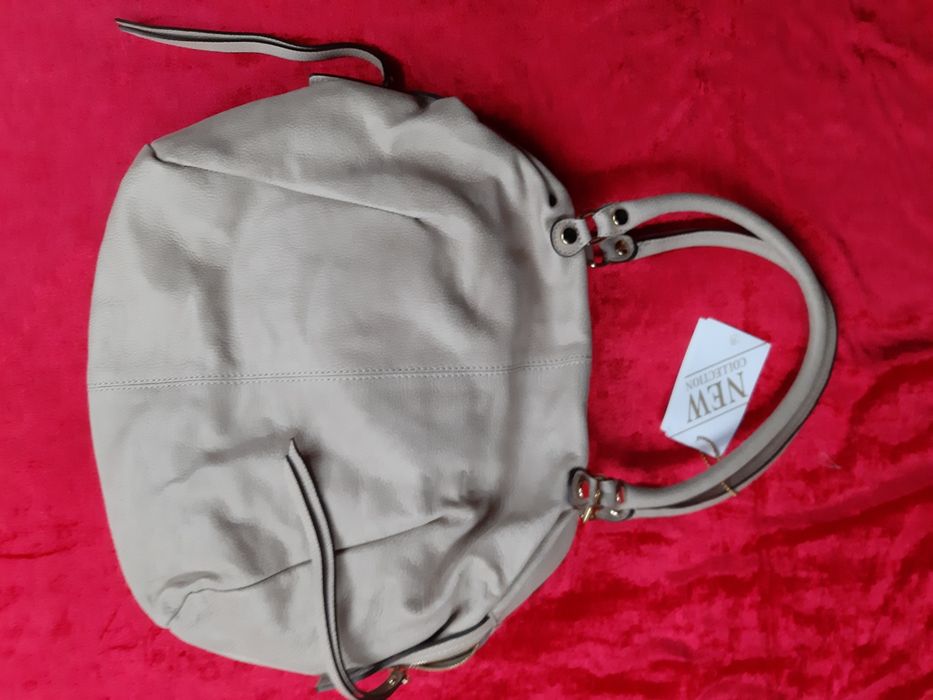 Tsarinni torebka skóra naturalna beżowa made in Italy piękna prezent