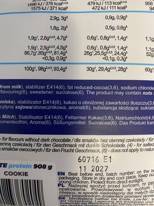 Izolat 908 g cookie