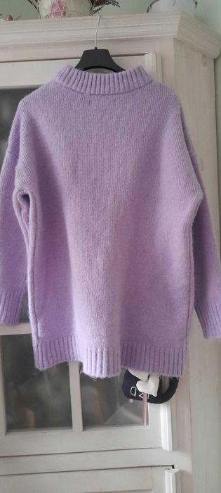Sweter liliowy xs oversize