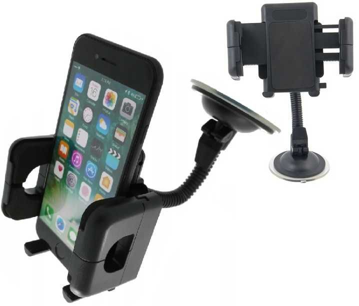 HIT! Uchwyt samochodowy do telefonu GPS na szybę przyssawka giętki .