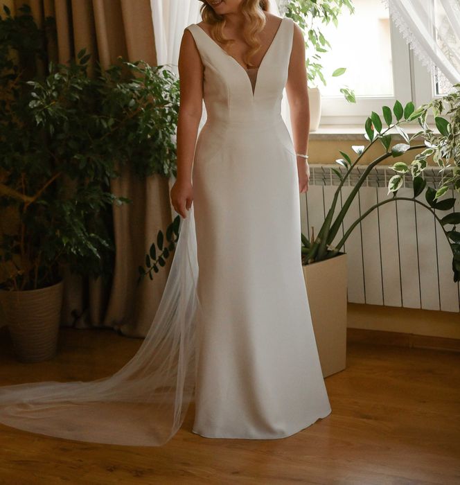 Suknia ślubna rybka syrenka prosta klasyczna Pronovias Eureka