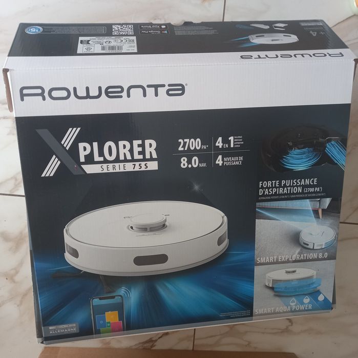 Моющий робот пылесос белый Rowenta