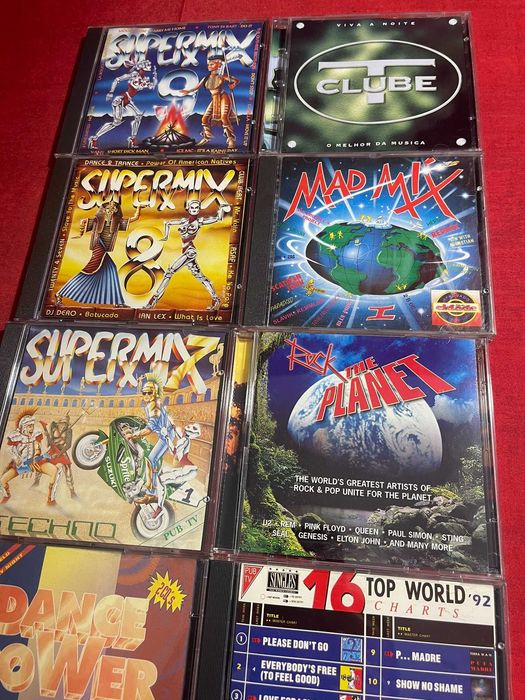 Lote 12 CDs Dance/Eurodance Anos 90 - Supermix, Dance Power, Vidisco