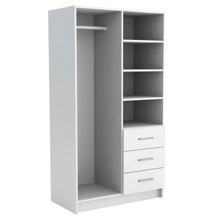 Biala szafa 2 drzwiowa z 3 szufladami