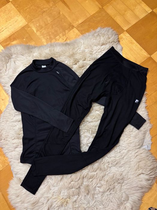 Bielizna zimowa narciarska podkoszulka leginsy zestaw XS/S/164