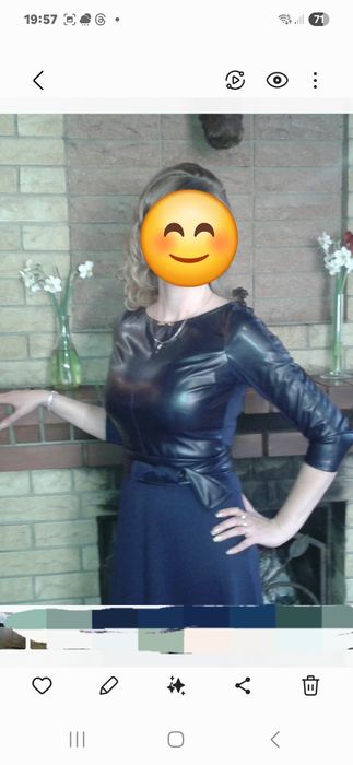 Платье синее длинное