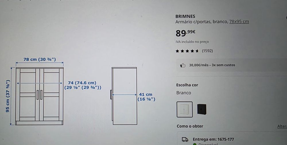 Armário branco BRIMNES