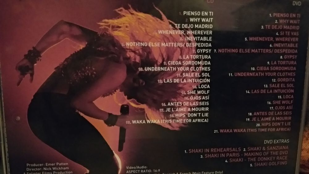 CD+DVD• Shakira- Live from Paris