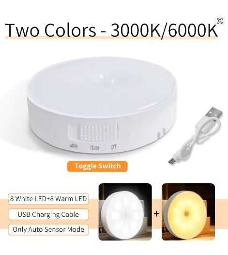 5x Lampka nocna Akumulatorowa rgb z czujnikiem pilot