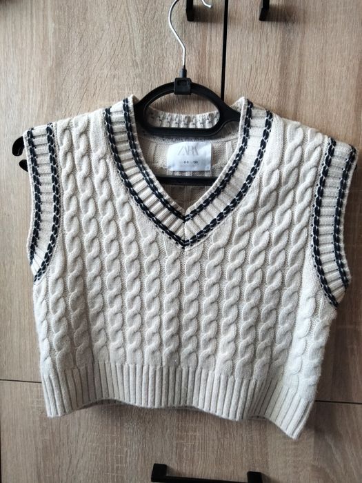 Жилетка топ Zara кремового кольору old money