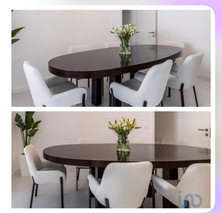 Oportunidade! Mesa de Jantar em Madeira Maciça + 6 Cadeiras